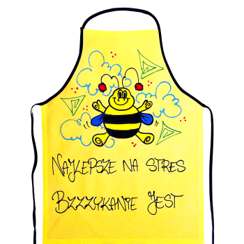 [Fb29] Fartuszek bawełniany NAJLEPSZE NA STRES BZZZYKANIE JEST
